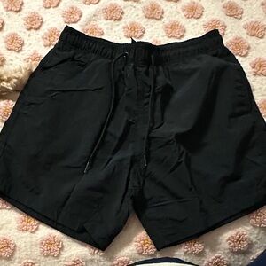 H&M Black Elastic Waist Swim Trunks
